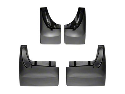 Weathertech No-Drill Mud Flaps; Front and Rear; Black (14-18 RAM 3500 DRW w/o OE Fender Flares)