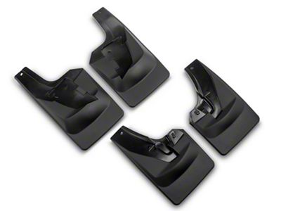 Weathertech No-Drill Mud Flaps; Front and Rear; Black (19-24 RAM 3500 SRW w/ OE Fender Flares)