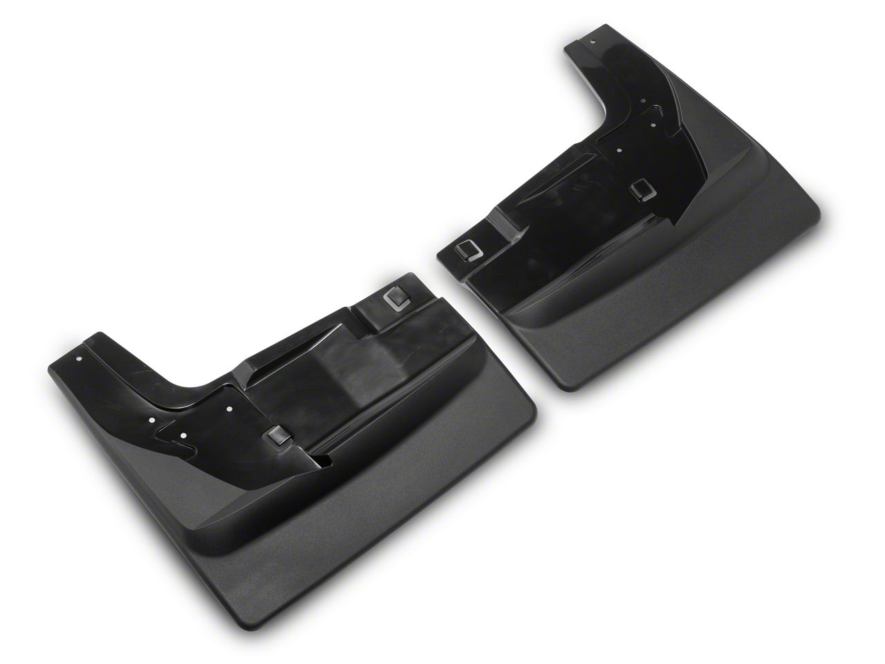 Weathertech RAM 3500 No-Drill Mud Flaps; Front and Rear; Black