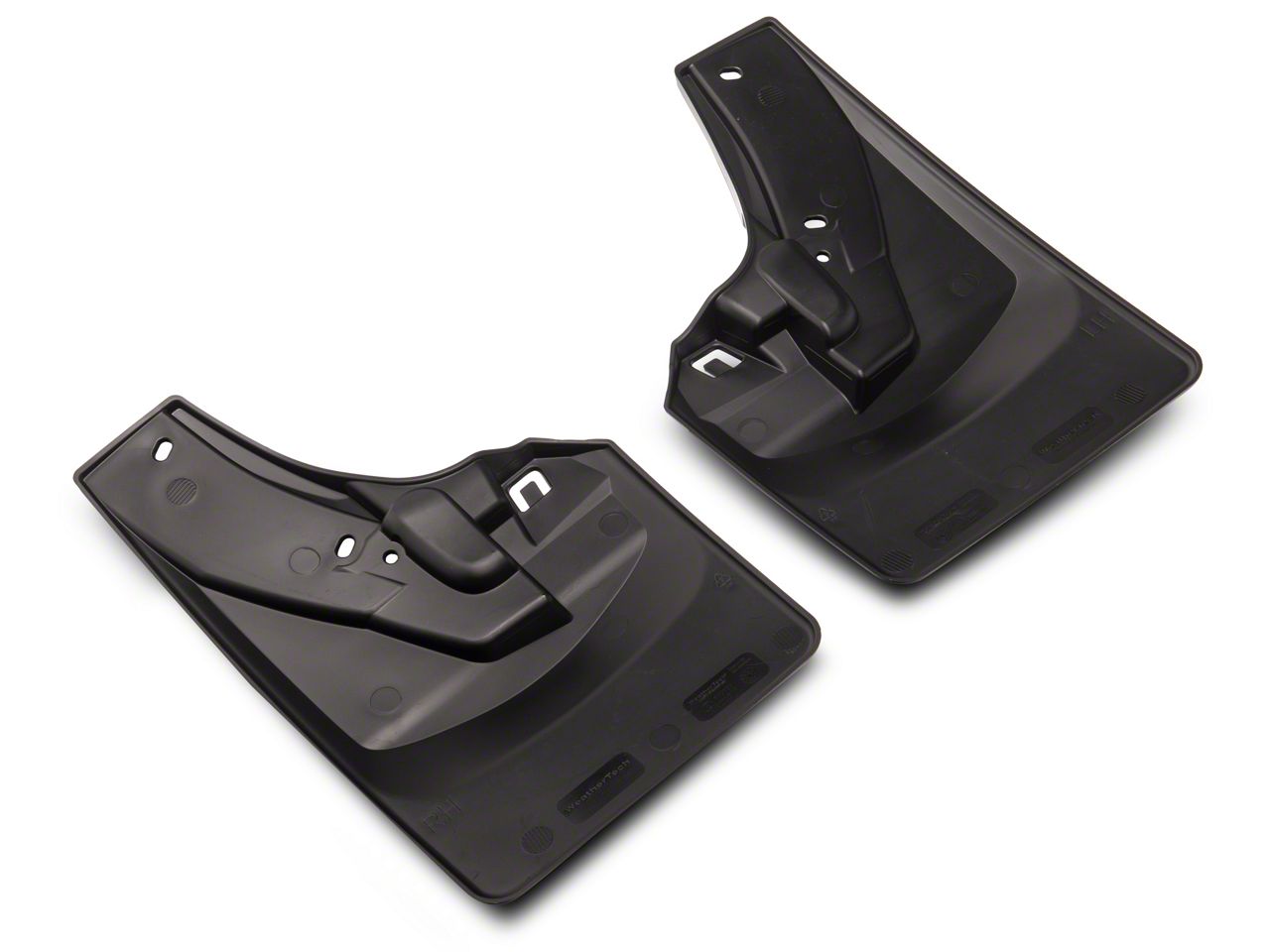 Weathertech RAM 3500 No-Drill Mud Flaps; Front and Rear; Black