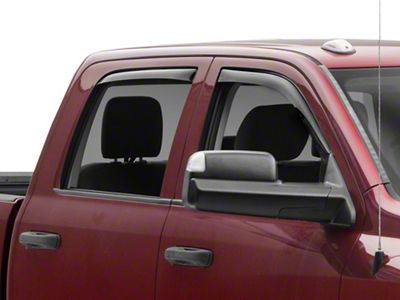 Weathertech Side Window Deflectors; Front and Rear; Dark Smoke (10-24 RAM 3500 Crew Cab, Mega Cab)