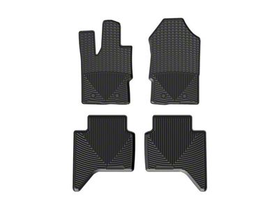 Weathertech All-Weather Front and Rear Rubber Floor Mats; Black (19-23 Ranger SuperCrew)