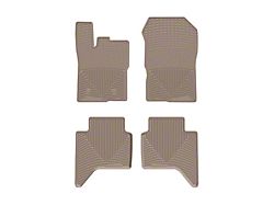 Weathertech All-Weather Front and Rear Rubber Floor Mats; Tan (24-26 Ranger)