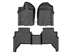 Weathertech DigitalFit Front and Rear Floor Liners for Vinyl Floors; Black (19-25 Ranger SuperCrew)