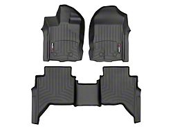 Weathertech DigitalFit Front and Rear Floor Liners for Vinyl Floors; Black (19-24 Ranger SuperCrew)