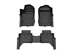 Weathertech DigitalFit Front and Rear Floor Liners; Black (24-26 Ranger w/ Vinyl Floors)