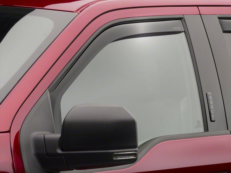Weathertech Ranger Side Window Deflectors; Front; Dark Smoke 801084IM ...
