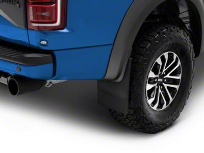 Weathertech No-Drill Mud Flaps; Rear; Black (17-20 F-150 Raptor)