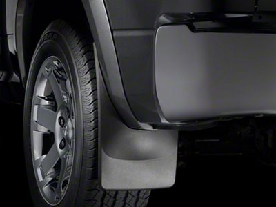 Weathertech No-Drill Mud Flaps; Rear; Black (19-24 RAM 1500 w/ OE Flares)
