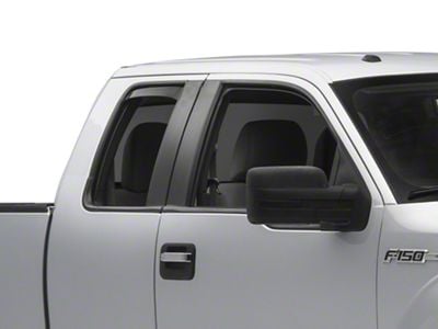 Weathertech Side Window Deflectors; Rear; Dark Smoke (04-08 F-150 Regular Cab; 04-14 F-150 SuperCab, SuperCrew)