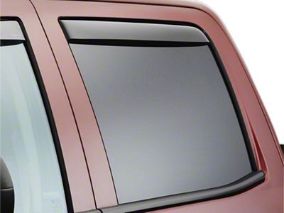Weathertech Side Window Deflectors; Rear; Dark Smoke (07-13 Sierra 1500 Extended Cab, Crew Cab)
