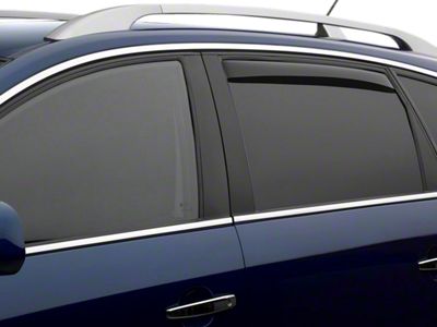 Weathertech Side Window Deflectors; Rear; Dark Smoke (14-18 Sierra 1500 Double Cab, Crew Cab)