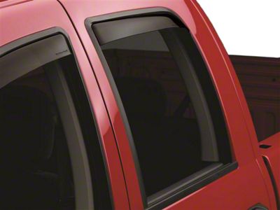 Weathertech Side Window Deflectors; Rear; Dark Smoke (02-08 RAM 1500 Quad Cab, Mega Cab)