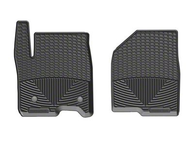 Weathertech All-Weather Front Rubber Floor Mats; Black (19-23 Sierra 1500)