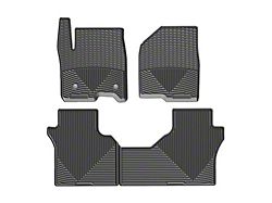 Weathertech All-Weather Front and Rear Rubber Floor Mats; Black (19-26 Sierra 1500 Double Cab)