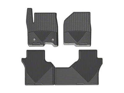Weathertech All-Weather Front and Rear Rubber Floor Mats; Black (19-24 Sierra 1500 Double Cab)