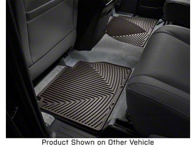 Weathertech All-Weather Rear Rubber Floor Mats; Cocoa (19-25 Sierra 1500 Double Cab, Crew Cab)