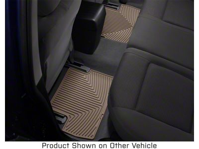 Weathertech All-Weather Rear Rubber Floor Mats; Tan (19-24 Sierra 1500 Double Cab, Crew Cab)