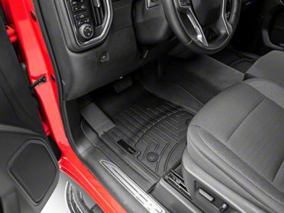 Weathertech DigitalFit Front Floor Liners; Black (19-24 Sierra 1500 Double Cab, Crew Cab)