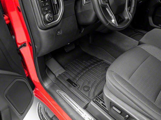 Weathertech DigitalFit Front Floor Liners; Black (19-24 Sierra 1500 Regular Cab w/ Bench Seat)