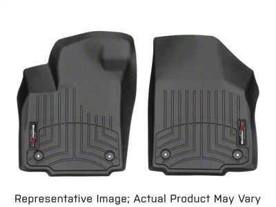 Weathertech DigitalFit Front Floor Liners for Vinyl Floors; Black (19-24 Sierra 1500 Regular Cab)