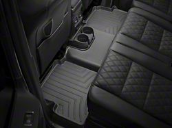 Weathertech DigitalFit Rear Floor Liner; Black (19-26 Sierra 1500 Double Cab w/ Front Bench Seat & Rear Underseat Storage)