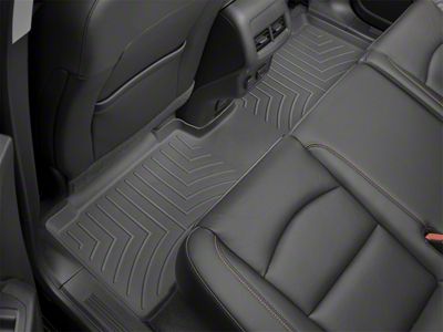 Weathertech DigitalFit Rear Floor Liner; Black (19-25 Sierra 1500 Crew Cab w/ Front Bench Seat)
