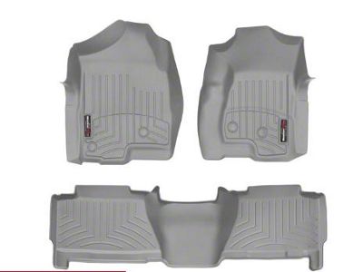 Weathertech DigitalFit Rear Floor Liner; Gray (04-06 Sierra 1500 Crew Cab)