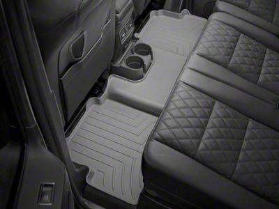 Weathertech DigitalFit Rear Floor Liner; Gray (19-24 Sierra 1500 Double Cab w/ Front Bench Seat & w/o Rear Underseat Storage)