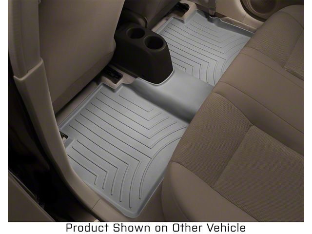 Weathertech DigitalFit Rear Floor Liner; Gray (19-24 Sierra 1500 Double Cab w/ Front Buckets Seats)