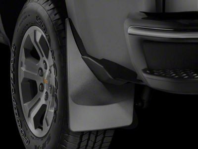 Weathertech No-Drill Mud Flaps; Rear; Black (19-25 Sierra 1500)