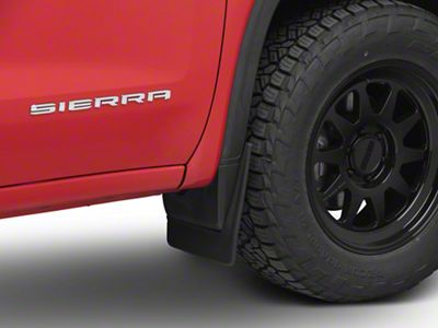 Weathertech No-Drill Mud Flaps; Front and Rear; Black (19-24 Sierra 1500)