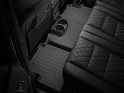 Weathertech Rear Floor Liner HP; Black (19-26 Sierra 1500 Crew Cab w/ Front Bucket Seats & Rear Underseat Storage)