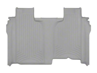 Weathertech Rear Floor Liner HP; Gray (19-24 Sierra 1500 Crew Cab w/ Front Bench Seat & w/o Rear Underseat Storage)