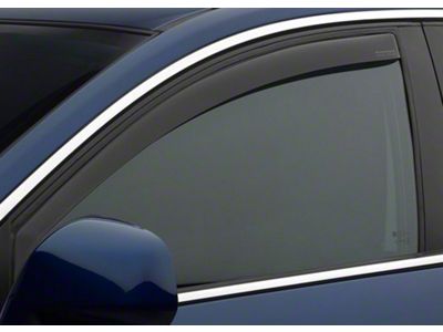 Weathertech Side Window Deflectors; Front; Dark Smoke (19-24 Sierra 1500 Double Cab w/ Chrome Window Sill)