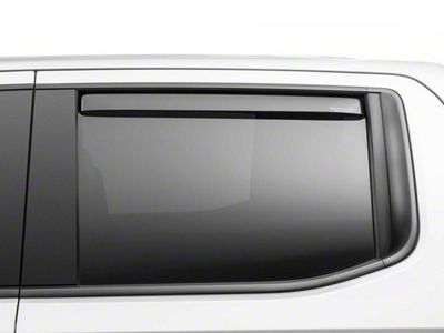 Weathertech Side Window Deflectors; Rear; Dark Smoke (19-25 Sierra 1500 Crew Cab w/ Rubber Sill)