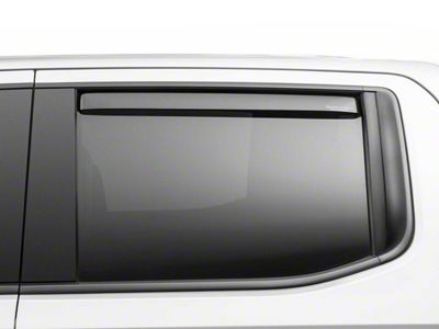 Weathertech Side Window Deflectors; Rear; Dark Smoke (19-24 Sierra 1500 Crew Cab w/ Rubber Sill)