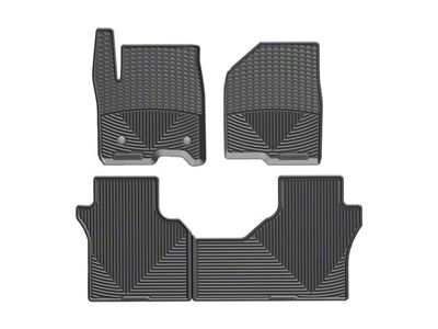 Weathertech All-Weather Front and Rear Rubber Floor Mats; Black (20-25 Sierra 2500 HD Double Cab)