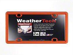 Weathertech ClearCover License Plate Frame; Orange (Universal; Some Adaptation May Be Required)