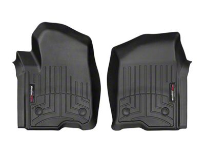 Weathertech DigitalFit Front Floor Liners for Vinyl Floors; Black (20-25 Sierra 2500 HD Double Cab, Crew Cab)