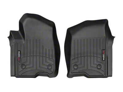 Weathertech DigitalFit Front Floor Liners for Vinyl Floors; Black (20-24 Sierra 2500 HD Double Cab, Crew Cab)