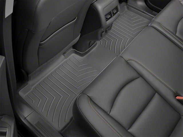 Weathertech DigitalFit Rear Floor Liner; Black (20-24 Sierra 2500 HD Crew Cab w/ Front Bench Seat & Rear Underseat Storage))