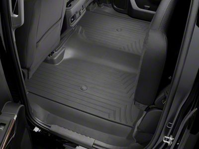 Weathertech DigitalFit Rear Floor Liner; Black (20-25 Sierra 2500 HD Crew Cab w/ Front Bench Seat & w/o Rear Underseat Storage)