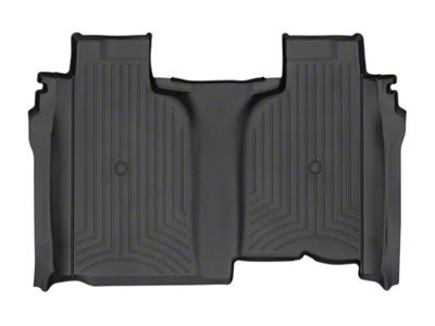Weathertech DigitalFit Rear Floor Liner for Vinyl Floors; Black (20-24 Sierra 2500 HD Crew Cab w/ Front Bench Seat)