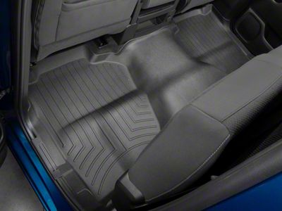 Weathertech DigitalFit Rear Floor Liner; Black (20-25 Sierra 2500 HD Double Cab w/ Front Bench Seat & w/o Rear Underseat Storage)