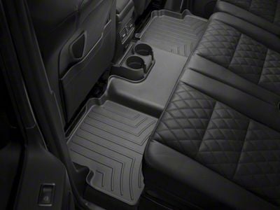 Weathertech DigitalFit Rear Floor Liner; Black (20-24 Sierra 2500 HD Double Cab w/ Front Bench Seat & Rear Underseat Storage)