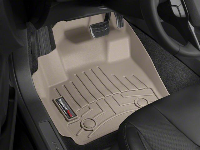 Weathertech DigitalFit Front Over the Hump Floor Liner; Tan (07-14 Sierra 2500 HD Extended Cab, Crew Cab)