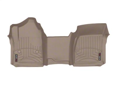Weathertech DigitalFit Front Over the Hump Floor Liner; Tan (15-19 Sierra 2500 HD Regular Cab)