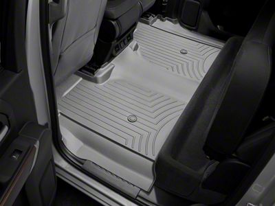 Weathertech DigitalFit Rear Floor Liner; Gray (20-25 Sierra 2500 HD Crew Cab w/ Front Bench Seat & Rear Underseat Storage))