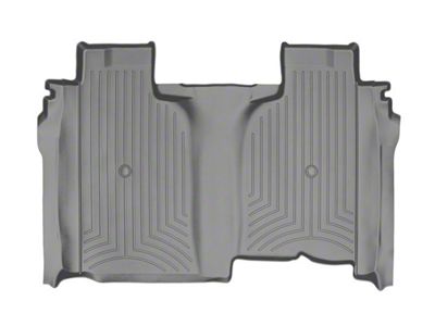 Weathertech DigitalFit Rear Floor Liner; Gray (20-24 Sierra 2500 HD Crew Cab w/ Front Bucket Seats & w/o Rear Underseat Storage)